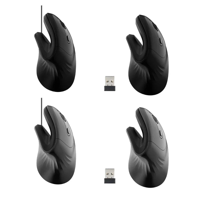 2.4GHz Wireless Ergonomic Mouse for Laptop PC Macbook Desktop Cellphone 2.4G Vertical Optical Silent Wired Adjustable DPI Mice