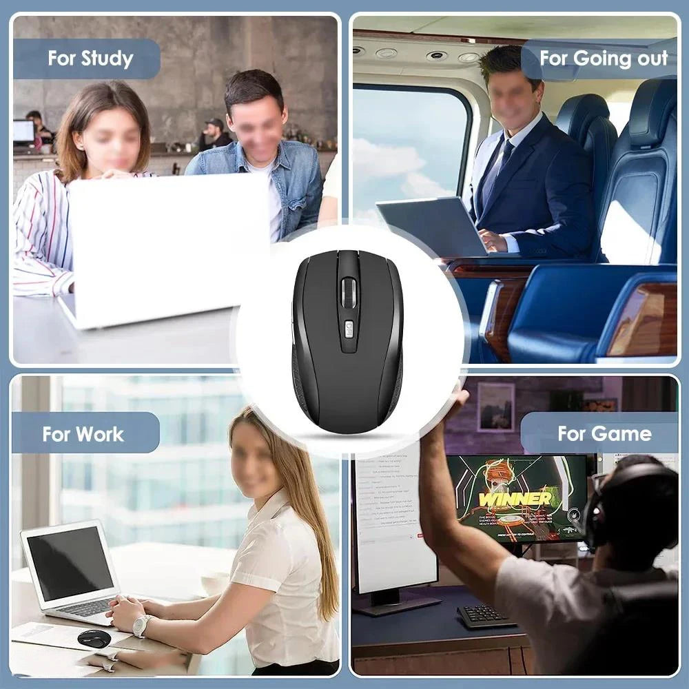 2.4G Wireless Mouse 2.4Ghz Gaming Mouse Optical Wireless Mouse Slim Mini Noiseless Mice 800/1200/1600 DPI For Macbook PC Laptops